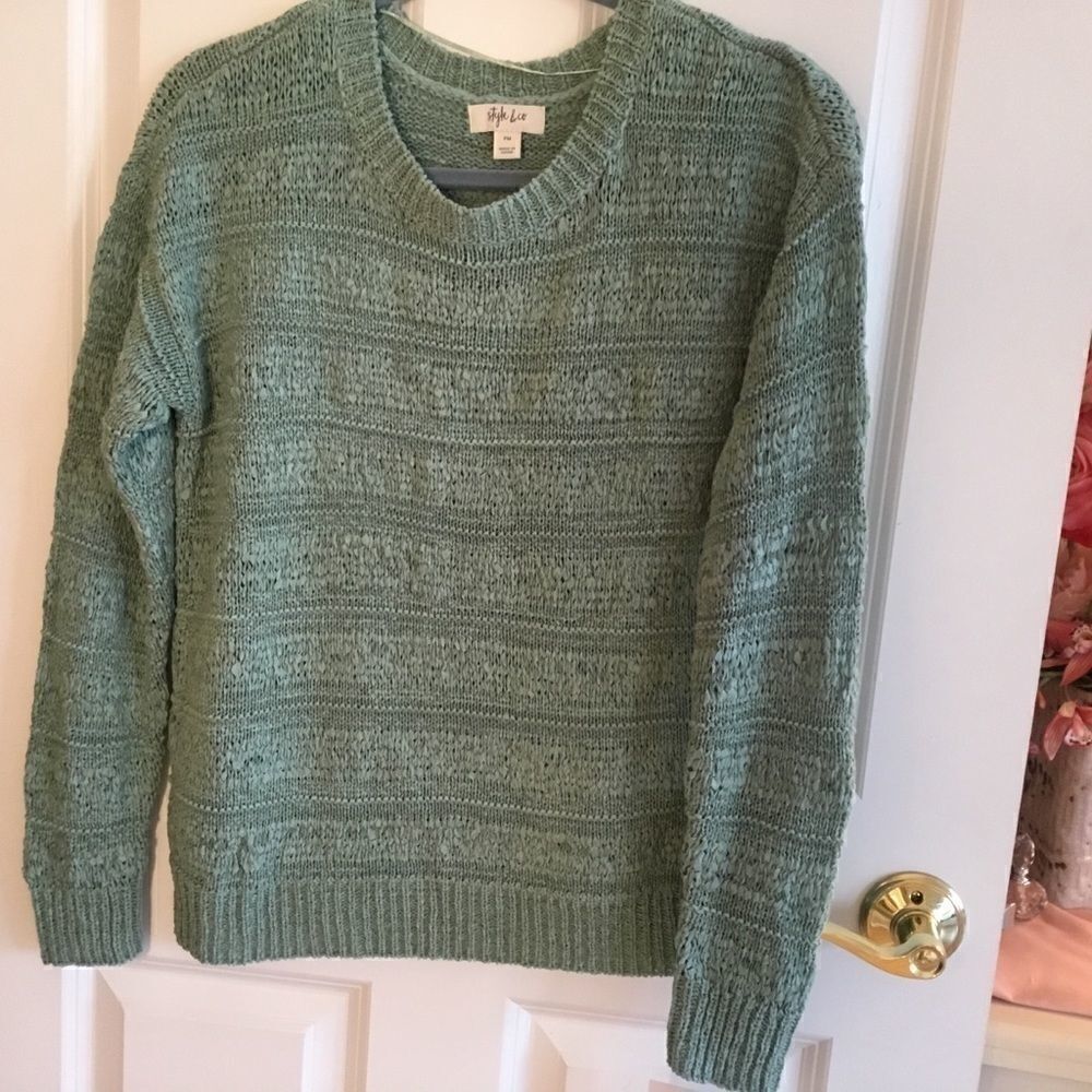 NWT Style & Co. Long Sleeve Sweater in Mint Sz Var